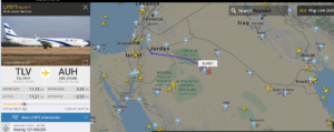 L’avion d’El Al vers Abu Dabi est passé au dessus du Soudan sans encombre.