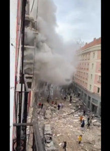 🔴 Enorme explosion d’un immeuble à Madrid : deux morts et plusieurs blessés