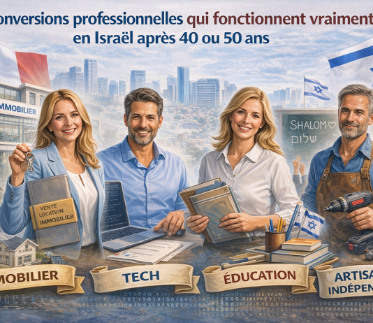 Reconversions professionnelles qui fonctionnent vraiment en Israël après 40 ou 50 ans