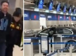 A-t-il voulu attraper son vol à tout prix ? Un automobiliste fonce avec sa voiture dans la zone d’enregistrement de l’aéroport de Detroit