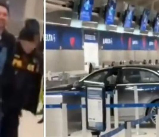 A-t-il voulu attraper son vol à tout prix ? Un automobiliste fonce avec sa voiture dans la zone d’enregistrement de l’aéroport de Detroit