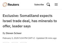 Le Somaliland souhaite un accord commercial avec Israël et met en avant ses ressources stratégiques