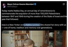 Jour de la Nakba : la « survivante palestinienne » présentée par le maire de New York est en réalité une descendante d’immigrants européens