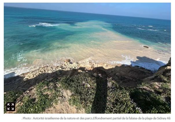 « Difficile à détecter » : le danger caché qui menace les plages israéliennes 1 falaise israel