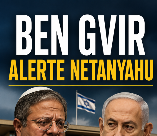 Ben Gvir : « La déclaration du Premier ministre ce soir selon laquelle il « a l’intention de former un gouvernement large » est très préoccupante »
