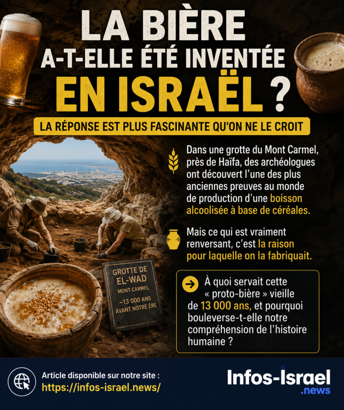 La bière a-t-elle été inventée en Israël ? La réponse est plus fascinante qu’on ne le croit 🍺