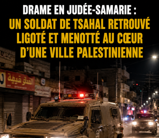 Drame en Judée-Samarie : un soldat de Tsahal retrouvé ligoté et menotté au cœur d’une ville palestinienne