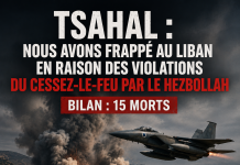 Tsahal : nous avons frappé au Liban en raison des violations du cessez-le-feu par le Hezbollah ; bilan : 15 morts
