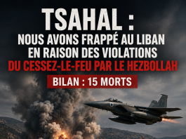 Tsahal : nous avons frappé au Liban en raison des violations du cessez-le-feu par le Hezbollah ; bilan : 15 morts