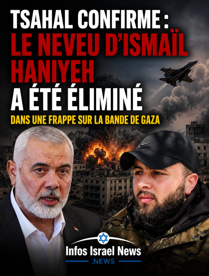 Tsahal confirme : le neveu d’Ismaïl Haniyeh a été éliminé dans une frappe sur la bande de Gaza