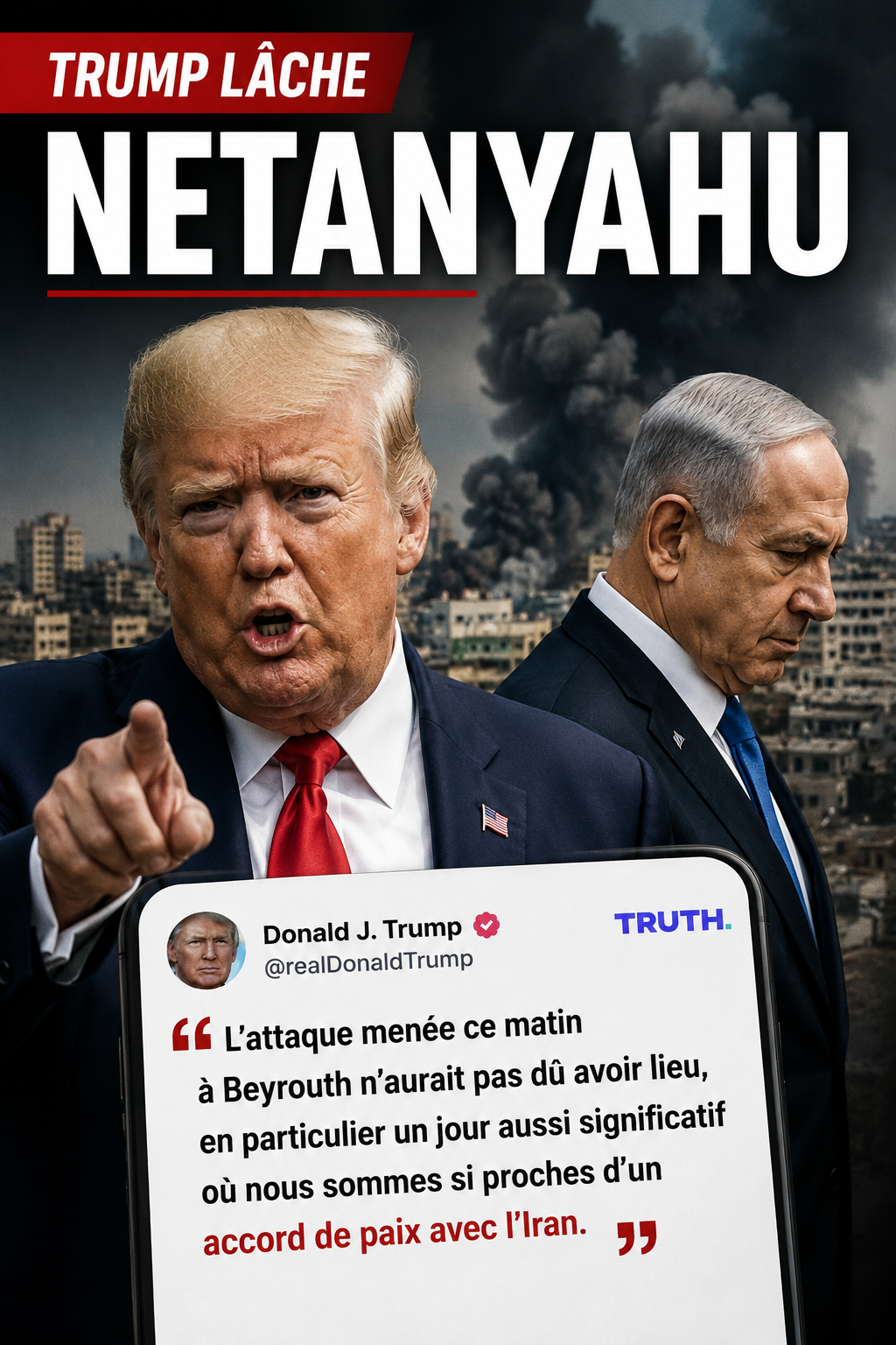 trump et bibi desacord