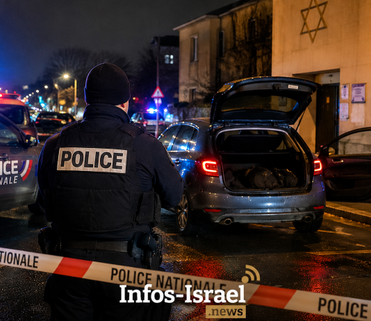 🔴 Durant le Shabbat, un véhicule transportant une arme longue a été découvert près d’une synagogue en France