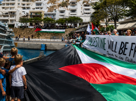 « Nous avions peur de descendre du bateau » : un immense drapeau palestinien attendait les Israéliens en Crète