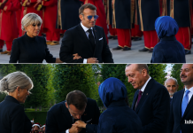 Personne n’a compris qui était l’hôte : Macron a tenté de baiser la main de l’épouse d’Erdogan — et est resté suspendu en l’air