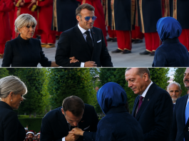 Personne n’a compris qui était l’hôte : Macron a tenté de baiser la main de l’épouse d’Erdogan — et est resté suspendu en l’air