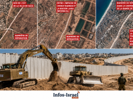 Images satellites : Tsahal a construit une barrière de séparation de plus de 23 km sur la ligne jaune à Gaza