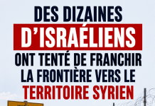 Des dizaines de citoyens israéliens ont tenté de franchir la frontière vers le territoire syrien