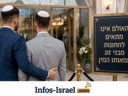 Une salle de mariage de Rehovot refuse de marier un couple gay : « Ce n’est pas pertinent chez nous »