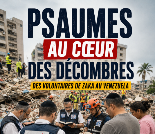 Glaçant : des volontaires de ZAKA ont récité un chapitre des Psaumes au cœur des décombres au Venezuela