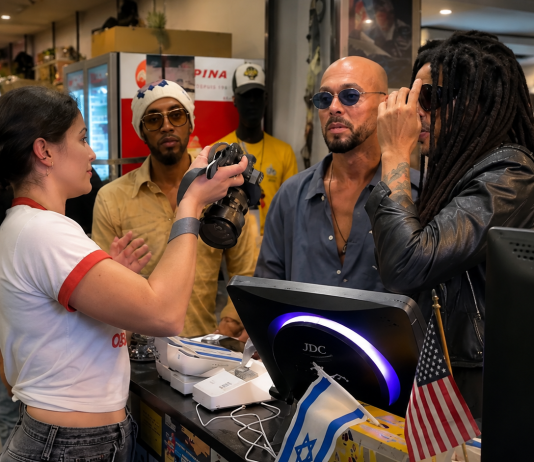 Lenny Kravitz aperçu en train de savourer un falafel dans un restaurant casher du quartier juif historique de Paris