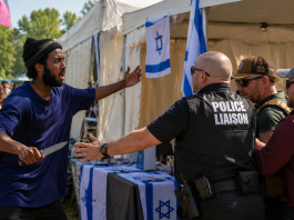 Vidéo | Il s’est précipité avec un couteau sur la « tente israélienne » dans un festival au Canada : « Tous les sionistes sont racistes »