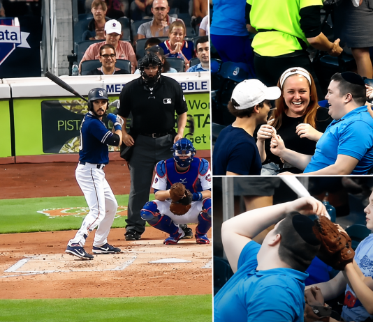 THROWBACK MONDAY : Un Kiddouch Hashem au match Mets-Padres, un jeune orthodoxe réalise une attrape spectaculaire, puis offre la balle à un enfant
