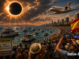Bateaux, avions privés — et craintes d’accidents : l’Espagne s’affole avant l’éclipse solaire rarissime