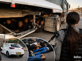 Infiltration déjouée : 16 Palestiniens découverts cachés dans un compartiment secret d’un camion de livraison