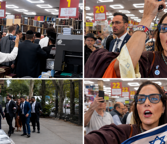 Nouvelles images : des militants pro-israéliens interpellent le maire Mamdani devant un magasin de judaïca à Borough Park
